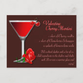 Carte Postale Recette Valentine Cherry Martini (Devant)