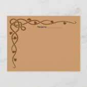 Carte Postale Recette vierge Brown feuille (Devant)