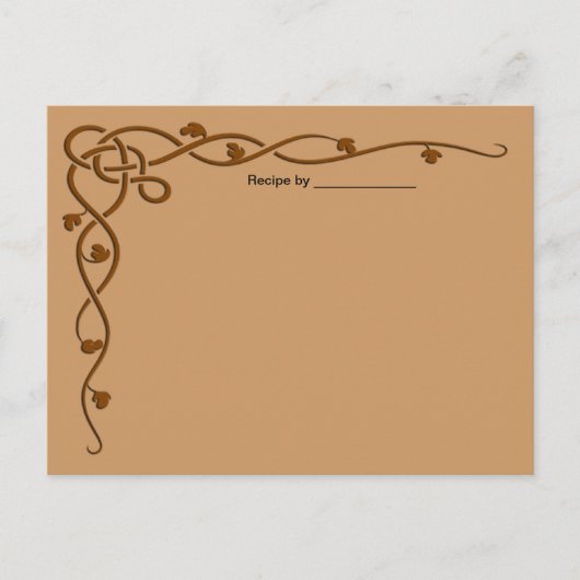Carte Postale Recette vierge Brown feuille (Devant)