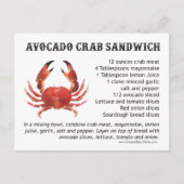 Carte Postale Recettes de Crabe (Devant)