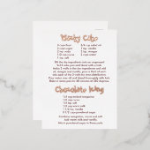 Carte postale Recettes de glaçage au gâteau et au  (Recto/Verso)