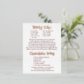 Carte postale Recettes de glaçage au gâteau et au  (Debout devant)