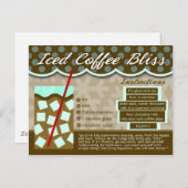 Carte Postale Recettes Riches BOISSON GLACÉE AU CAFÉ (Devant / Derrière)