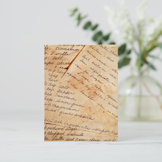 Carte Postale Recettes vintages (Debout devant)