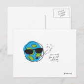 Carte postale réchauffement climatique (Devant / Derrière)