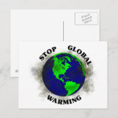 Carte Postale Réchauffement climatique (Devant / Derrière)