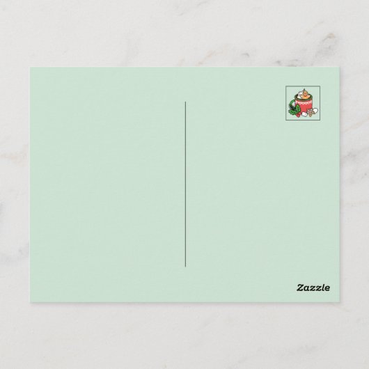 Carte Postale Réchauffez-vous avec les Appels de Cacao de Chute (Dos)