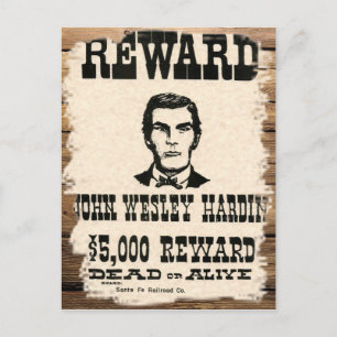 Carte Postale Recherché John Wesley Hardin