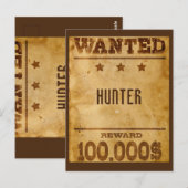 Carte Postale Recherché rustique 100000$ Personnalisé (Devant / Derrière)