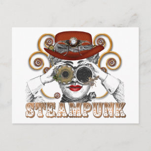 Carte Postale recherche steampunk art de collage steampunk