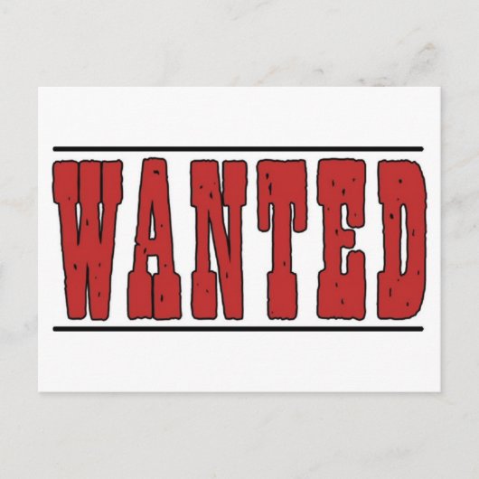 Carte postale Recherchée (Devant)