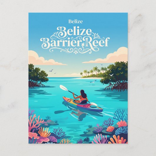 Carte Postale Récif barrière du Belize (Devant)