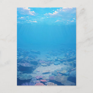 Carte Postale Récif de corail sous-marin tropical serein
