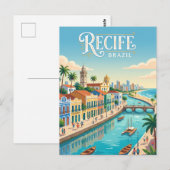 Carte Postale Recife, Brésil (Devant / Derrière)