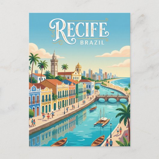 Carte Postale Recife, Brésil (Devant)