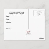 Carte Postale récolte d'automne : arbre fantôme (Dos)