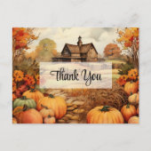 Carte Postale Récolte d'automne de la ferme de citrouilles Actio (Devant)