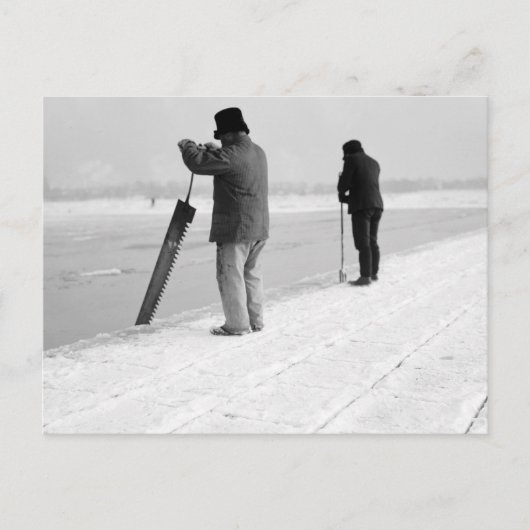 Carte Postale Récolte de glace, 1903 (Devant)