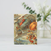 Carte Postale Récolte de la Turquie et du biplane (Debout devant)