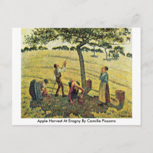 Carte Postale Récolte De Pommes À Eragny Par Camille Pissarro