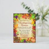 Carte Postale Récolte de Thanksgiving Colorée (Debout devant)