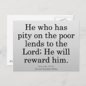 Carte Postale Récompensé pour les proverbes de service 19-17 (Devant / Derrière)