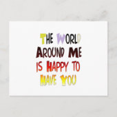 Carte Postale Reconnaissant de vous avoir dans mon monde avec gr (Devant)