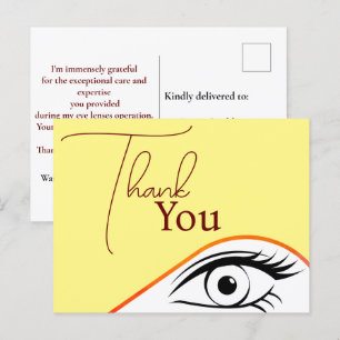 Carte Postale Reconnaissant envers un chirurgien ophtalmologue v