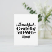 Carte Postale Reconnaissant, Grat, Bénis Joyeux Thanksgiving (Debout devant)