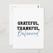 Carte Postale Reconnaissant Merci Équilibré - Citation de Compta (Devant / Derrière)