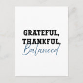 Carte Postale Reconnaissant Merci Équilibré - Citation de Compta (Devant)