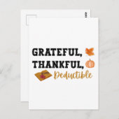 Carte Postale Reconnaissant Merci Franchise - Comptable Drôle (Devant / Derrière)