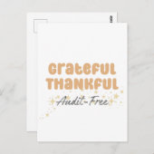 Carte Postale Reconnaissant Remercié Audit Gratuit - Comptable D (Devant / Derrière)