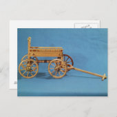 Carte Postale Reconstruction d'un char trouvé (Devant / Derrière)