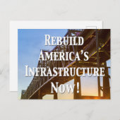 Carte Postale Reconstruire l’infrastructure de l’Amérique mainte (Devant / Derrière)