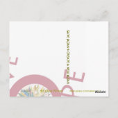 CARTE POSTALE Record Feuille LOVE & HOPE Cool Drap (Dos)