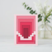 Carte Postale Rectangle Abstrait en rouge (Debout devant)