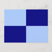Carte Postale Rectangles bleu clair et bleu foncé (Devant)