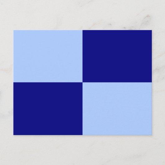 Carte Postale Rectangles bleu clair et bleu foncé (Devant)