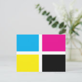 Carte Postale rectangles cmyk (Debout devant)
