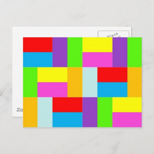 Carte Postale Rectangles colorées (Devant / Derrière)