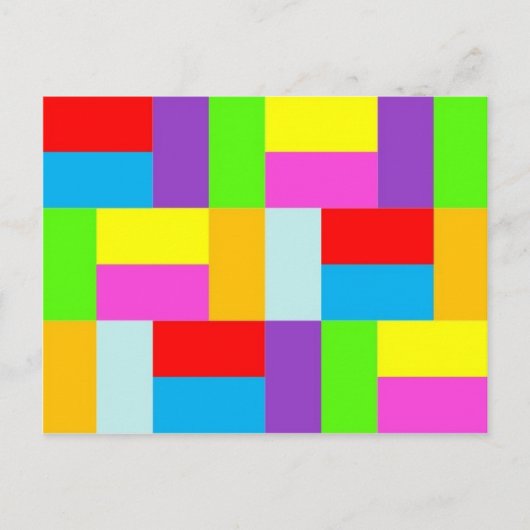 Carte Postale Rectangles colorées (Devant)