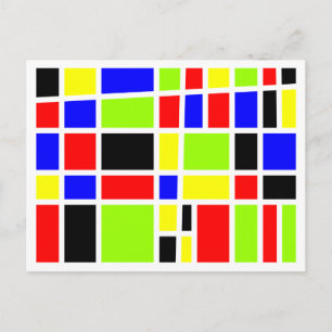 Carte Postale Rectangles colorées