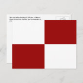 Carte Postale Rectangles rouge et blanc (Devant / Derrière)
