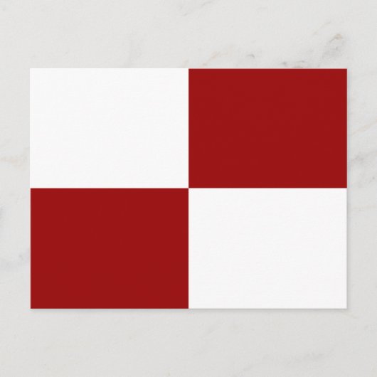 Carte Postale Rectangles rouge et blanc (Devant)