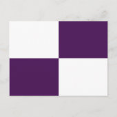 Carte Postale Rectangles royales violettes et blanches (Devant)