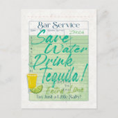 Carte Postale Reçu de vérification de l'invité Économisez de l'e (Devant)