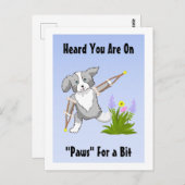 Carte Postale Récupération rapide Collie sur Crutches (Devant / Derrière)