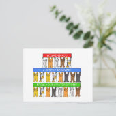 Carte Postale Récupération Rapide De L'Hystérectomie Cute Cats (Debout devant)