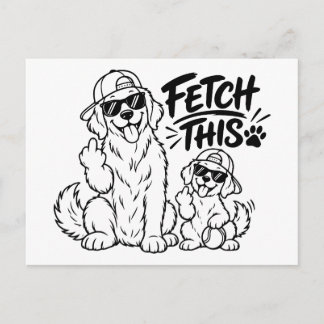 Carte Postale RÉCUPÈRE CE Cadeau de papa de chien drôle Cadeau d